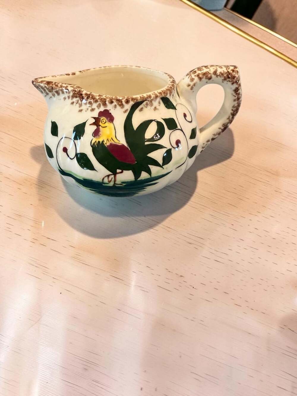 Vintage Ceramic Rooster Creamer Pitcher SD103